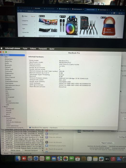 Apple Macbook Pro Intel Core i5, SSD 512GB