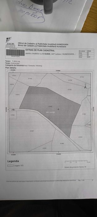 7454 m2 Teren cu drum de acces pietruit in padure