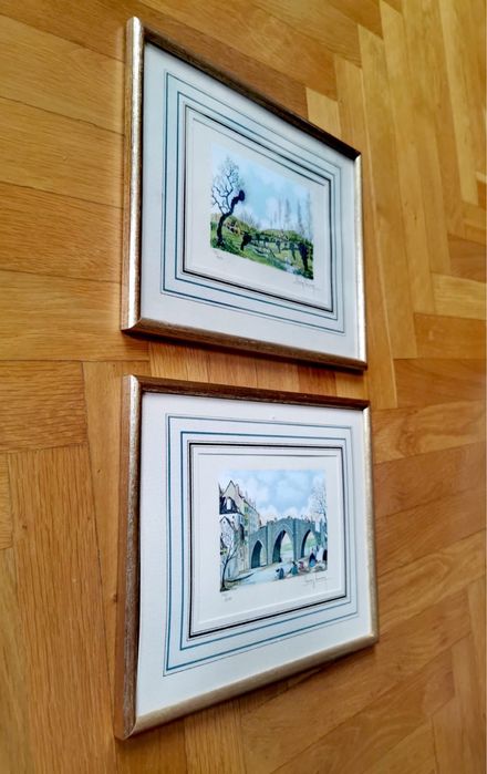 Колекционерски сериграфирани цветни миниатюри 2бр на Анри Льомари  !