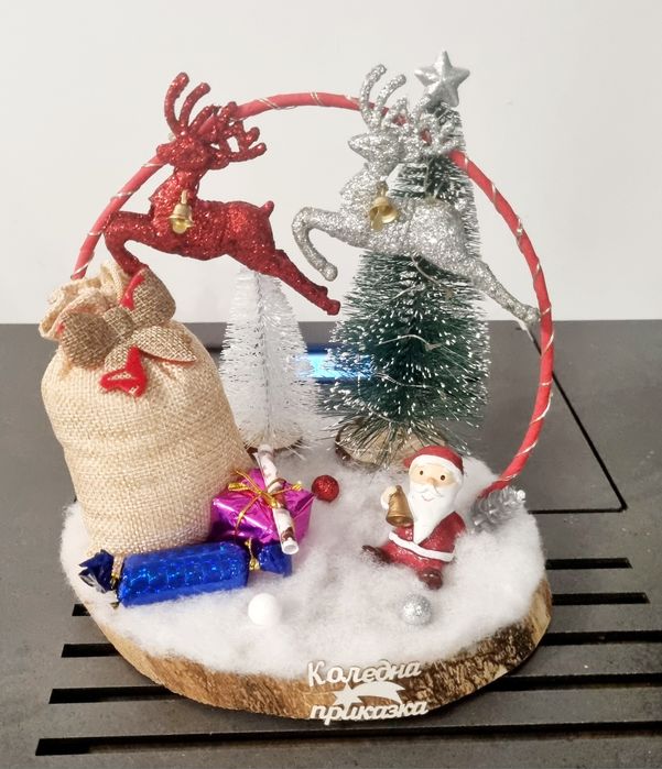 Коледни декорации с лед лампички