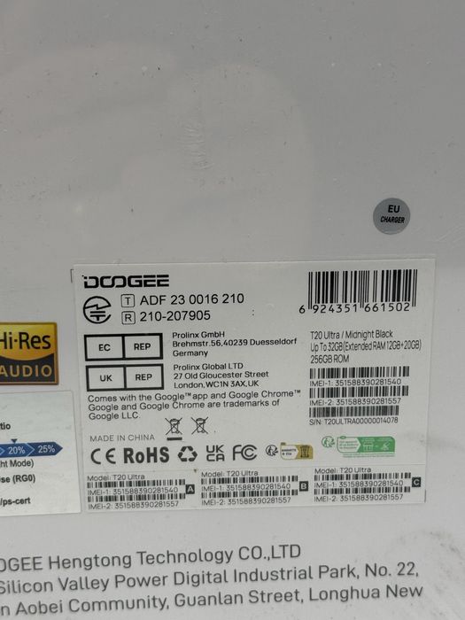 Tableta Doogee T20 Ultra Negru 32/256GB Sigilat