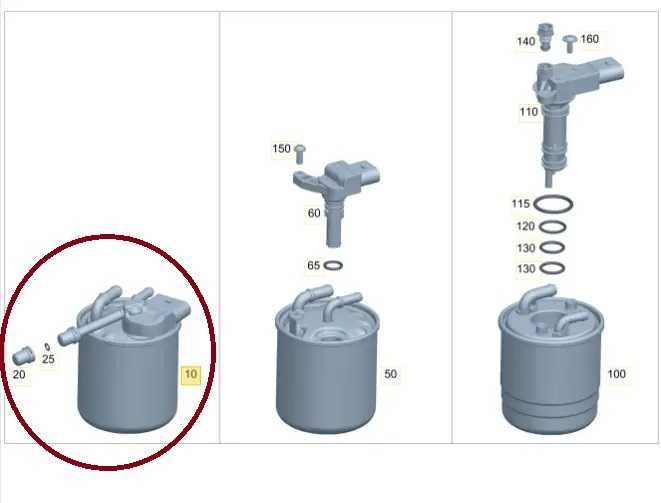 Оригинален горивен филтър за Mercedes двигател 651 дизел .