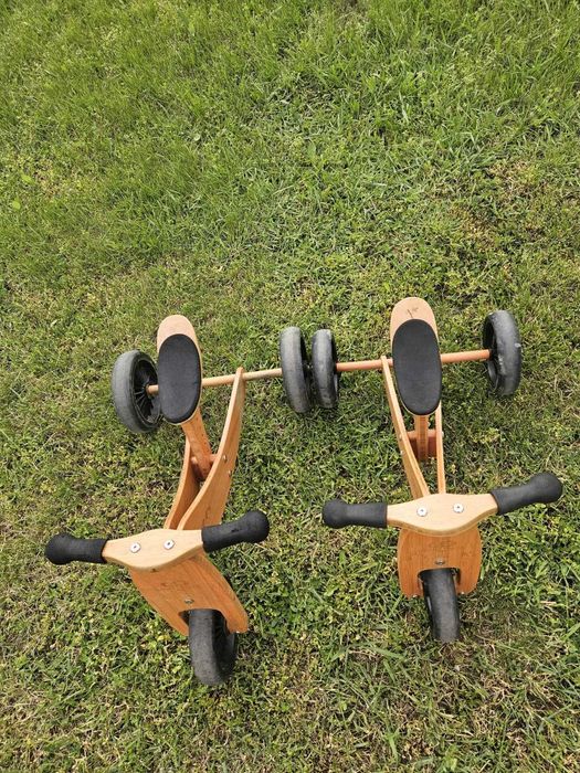 Bicicleta / tricicleta de echilibru 2 in 1 Kinderfeets din lemn