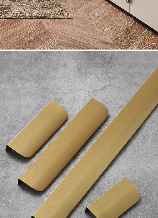 Нови мебелни дръжки Златен Бронз за гардероб/чекмедже, 1200мм, 2 броя