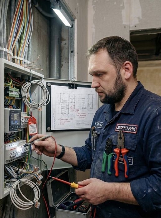 Электрик с большим стажем (квартиры, дома, офисы, котеджи)