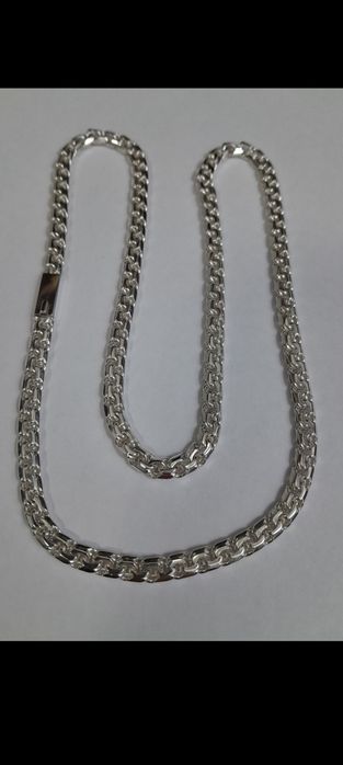 Серебряная цепь бисмарк, новинка