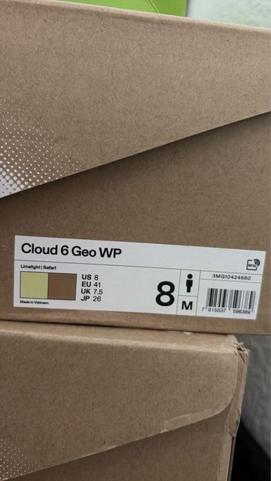 Новые кроссовки On Running Cloud 6 Geo Waterproof