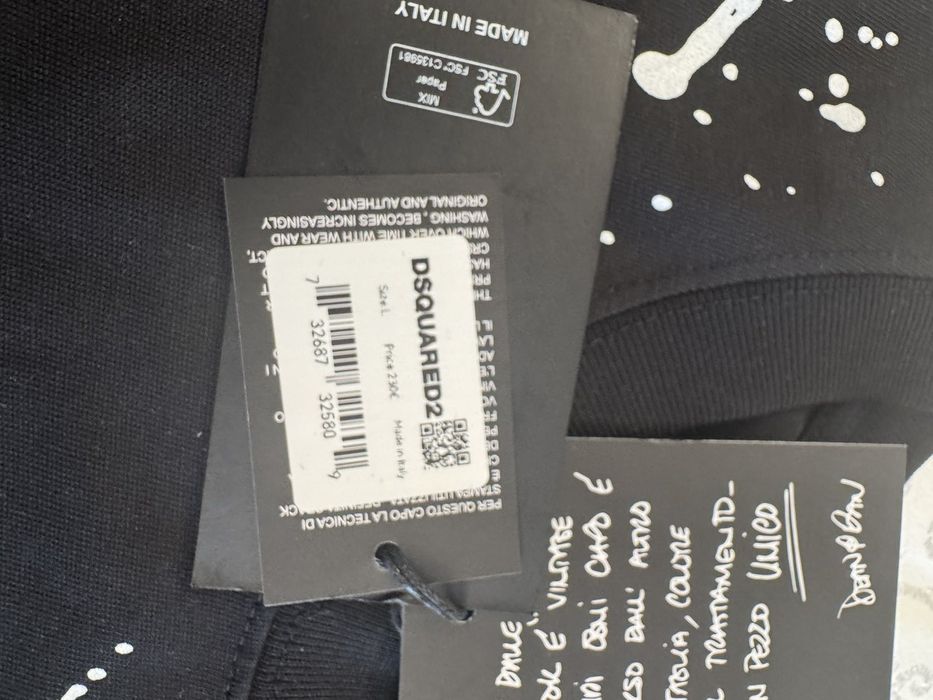 Промо!Dsquared2-Автентична чисто нова мъжка тениска Л номер