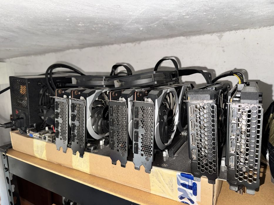Mining rig, Майнинг Риг 2 броя RTX 3060, RX6600XT