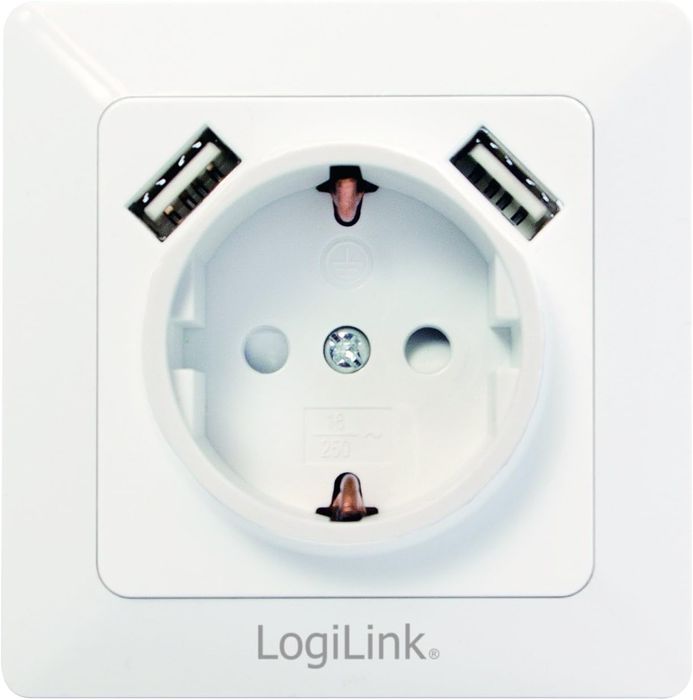 контакт с 2 USB порта, SCHUKO, Logilink-Германия