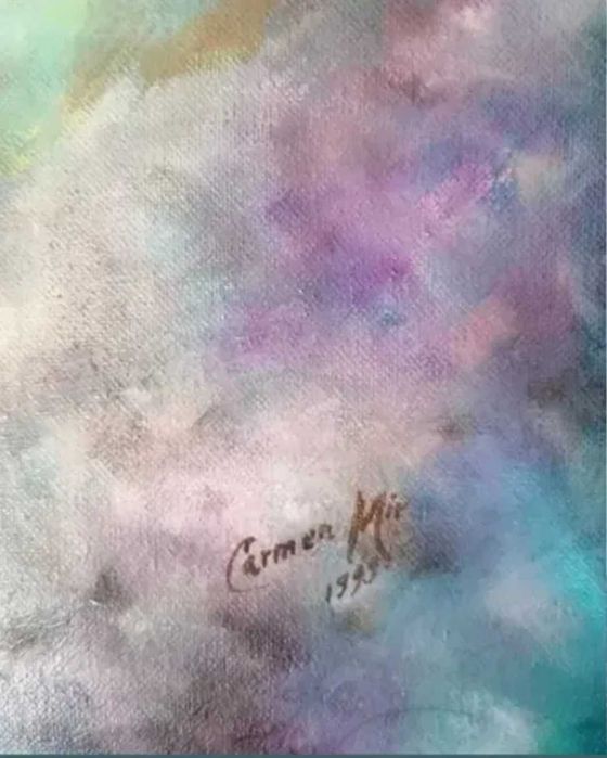 Pictura ulei pe pânză și rama