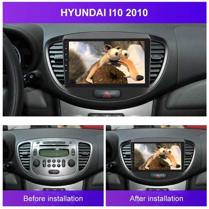 Мултимедия за Hyundai I10 Двоен дин Навигация плеър екран Android I10