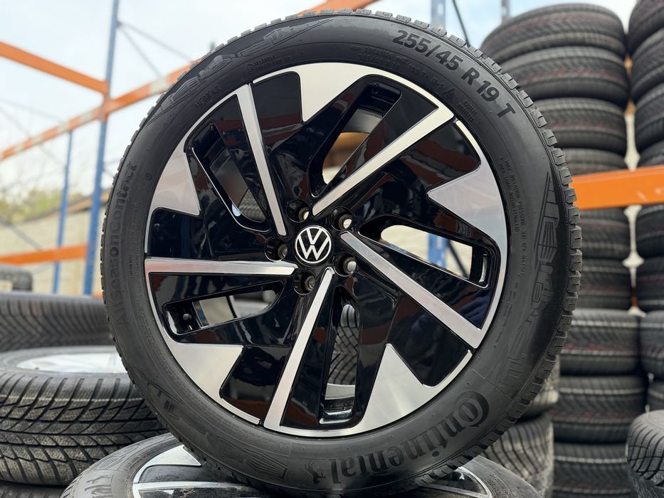 Jante 19 Anvelope Roti Originale VW Tiguan III Anvelope 255/45 R19 100T Allsezon Continental Nou 0km