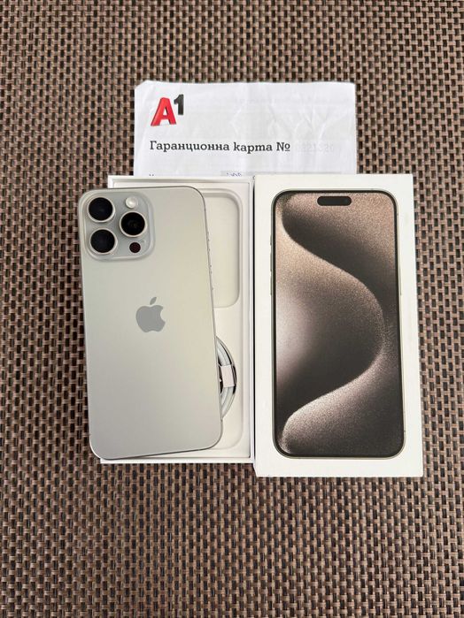 Гаранция А1! iPhone 15Pro MAX Лизинг от 22E/мес natural Titanium 256gb