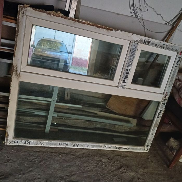 Стеклопакет, рама б/у,  стекла целые.