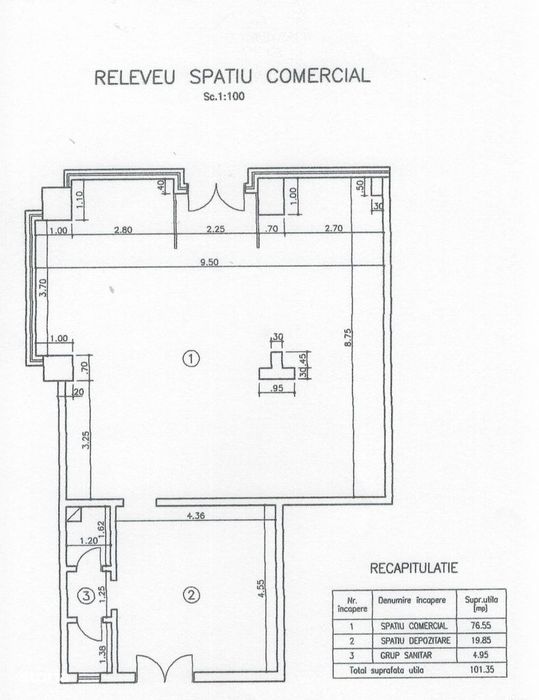 Spatiu comercial semicentru spre aeroport, 101mp