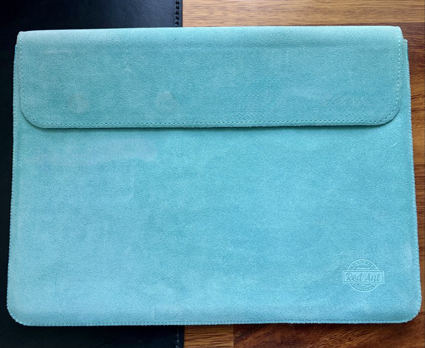 Husa de protectie REDANT pentru MacBook Air 13, Piele, Turoaz