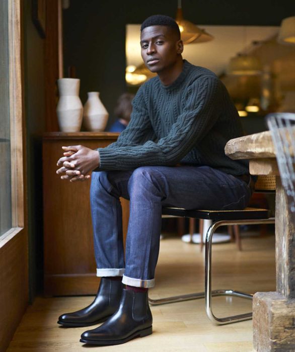 Ghete chelsea 44 premium Massimo Dutti NOI piele naturala maro