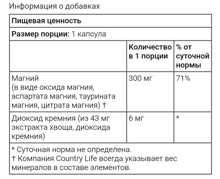 Магний с диоксидом кремний, 60 вег.капсул