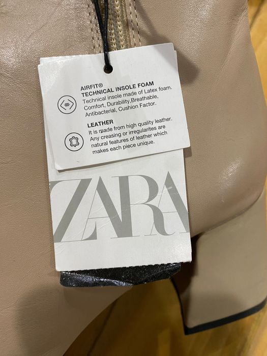 Нови боти от естествена кожа с връзки Zara