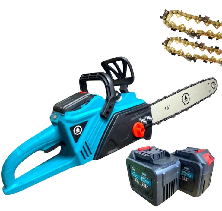 Акумулаторна резачка за дърва 2 батерии 36V 2шини и 2вериги 40см ТАЙГА