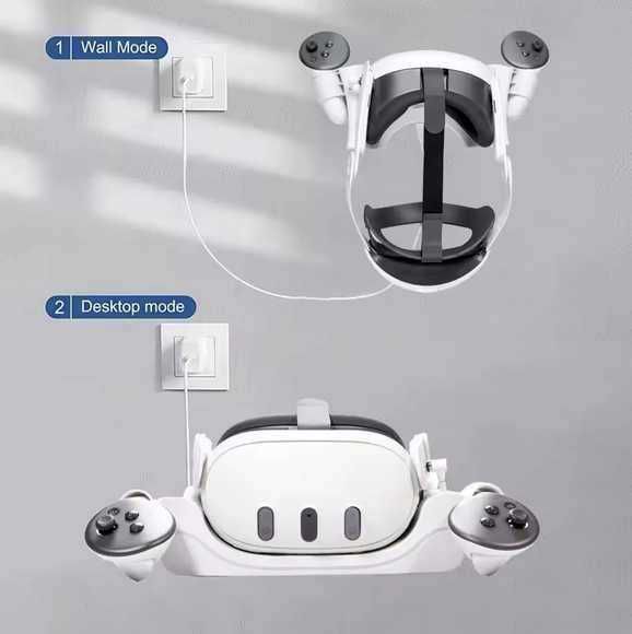 Suport perete/birou docking station cu incarcare pentru Quest 3