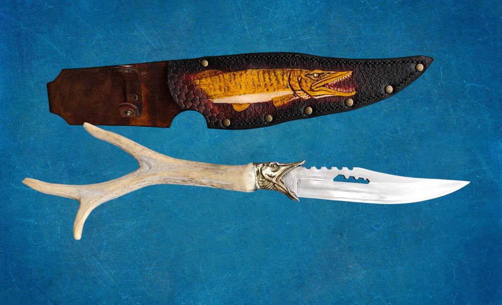 Нож щука риба лов ножка риболов