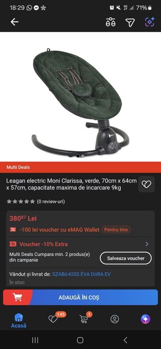 Leagăn electric Moni Clarissa