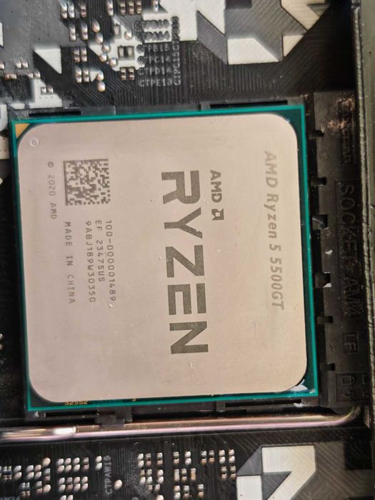 ASRock B550M Steel Legend + AMD Ryzen 5 5500GT 6-Core + 32GB DDR4, 500GB NVMe + Охладител