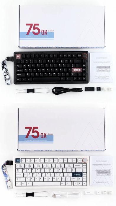 CIDOO QK75 механическая клавиатура 75% Hot Swap RGB Bluetooth 2.4G