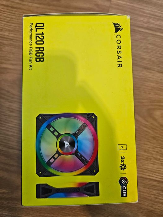 Kit 3 Ventilatoare Corsair iCUE QL120 RGB Black, 120mm, 3 bucati