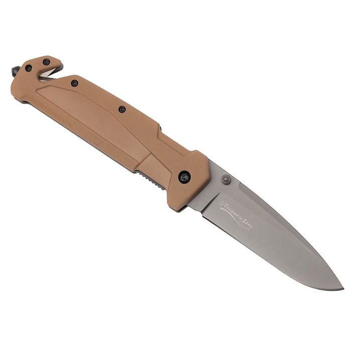 Briceag vanatoare General Assault, otel, 21.5 cm, bej, teaca inclusa