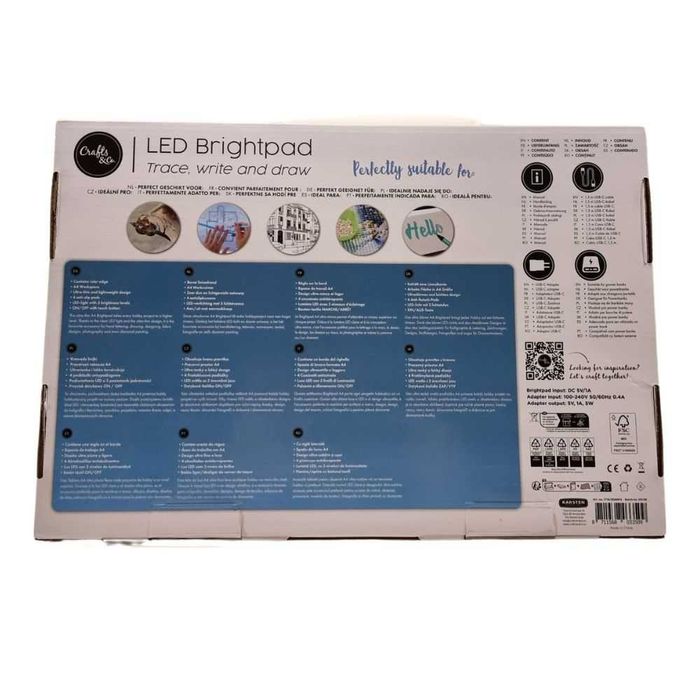 Графична подложка за чертане, рисуване А4  Crelando LED Brightpad