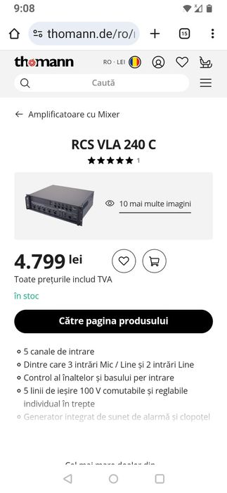 Amplificator R.C.S Vario Line VLA 240C