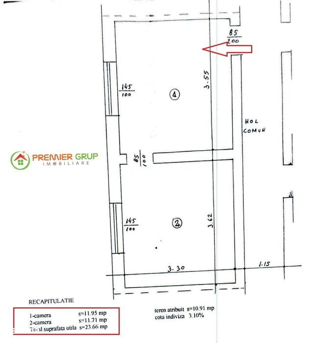 Apartament 1 camera 24mp, Baza 3
