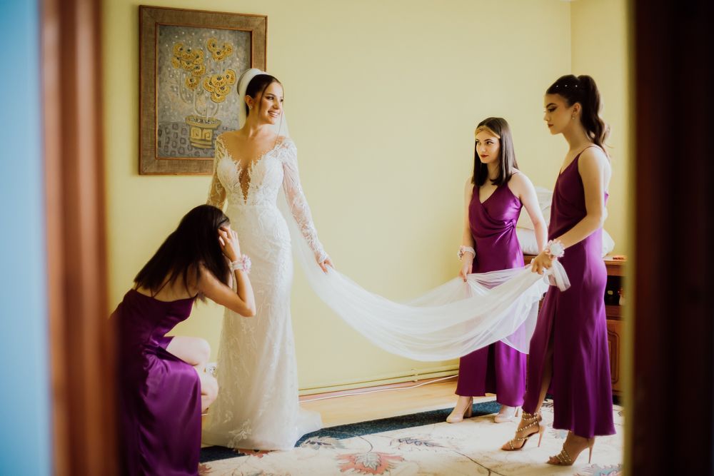 Rochie mireasa sirena cu trena detasabila