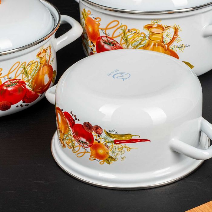 Eмайлиранa тенджерa + капак, 3 литра