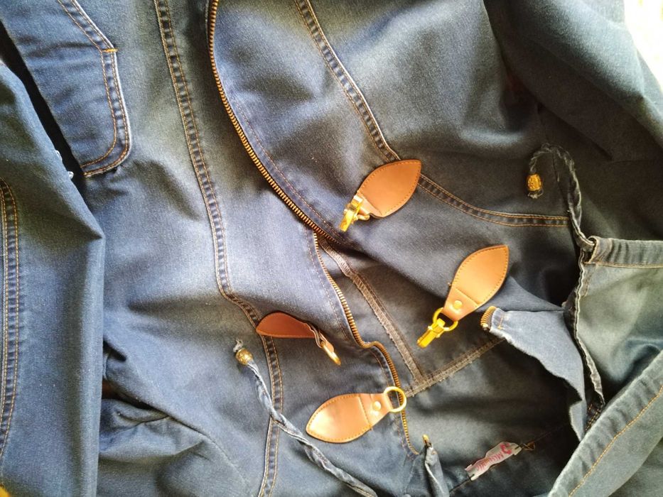 Дълго дънково манто