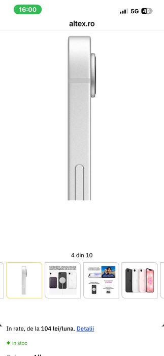 Iphone 17e alb 256GB Nou in Garantie 2 ani include husa protectoare cu folie confidentiala