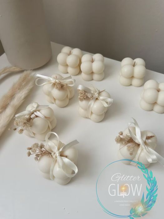Lumanare Bubble (marturii, cadou) orice culoare, ambalaj personalizat