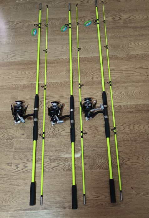 SET 3 Lansete FIBRA PLINA 3.0m WINDBLADE + 3 Mulinete SAIMINO X6000 7