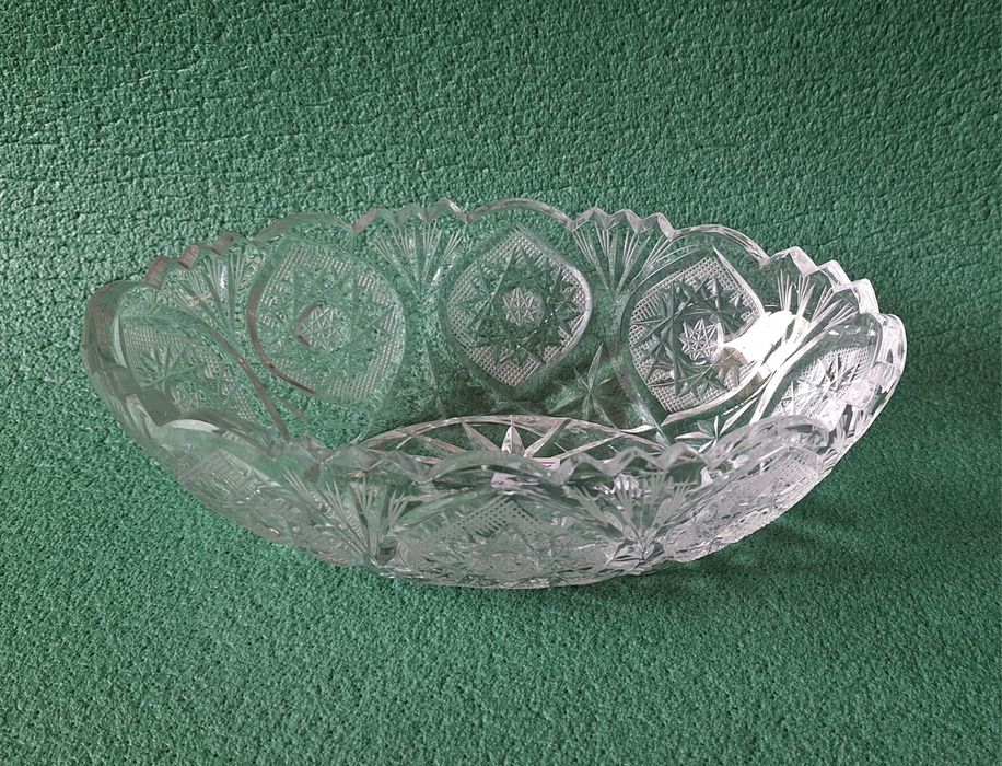Хрустальная салатница-ладья, СССР