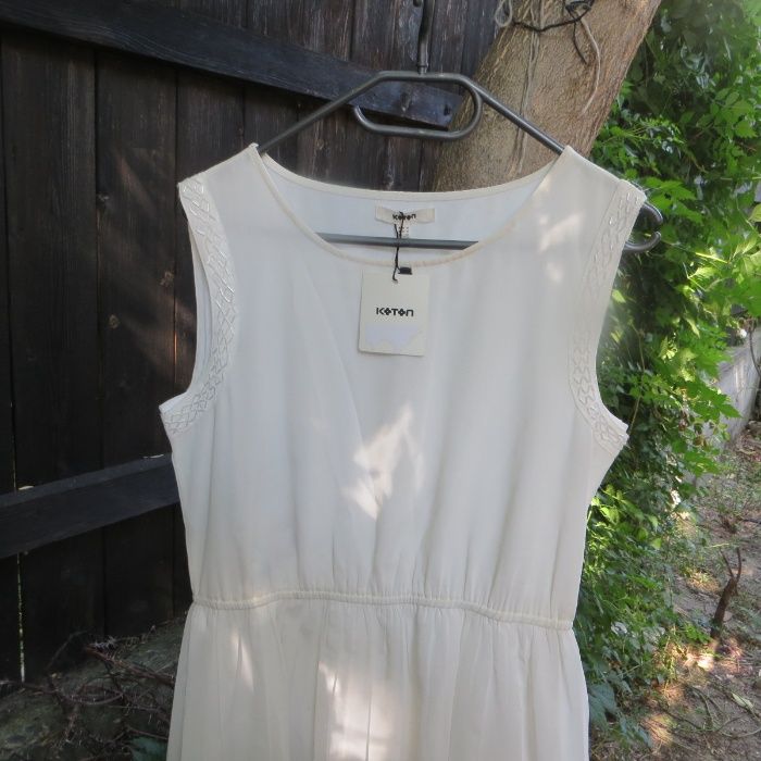 Rochie lunga Koton masura 40 / M culoare alb