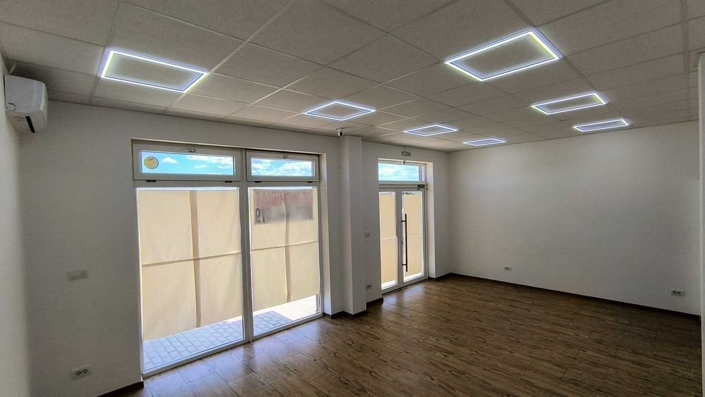 Spațiu comercial 115 m² – Simnicu de Sus, 380V, grupuri sanitare, încălzire pe peleți, locuri de parcare – Ideal pentru producție/depozitare/showroom!