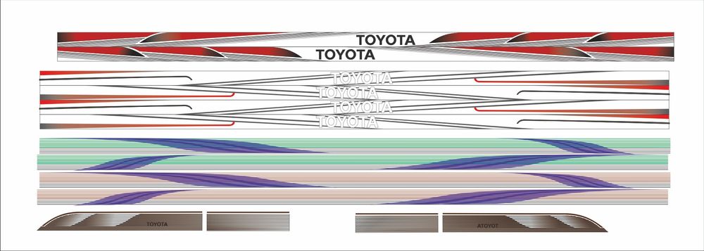 Наклейки на тойота хайс