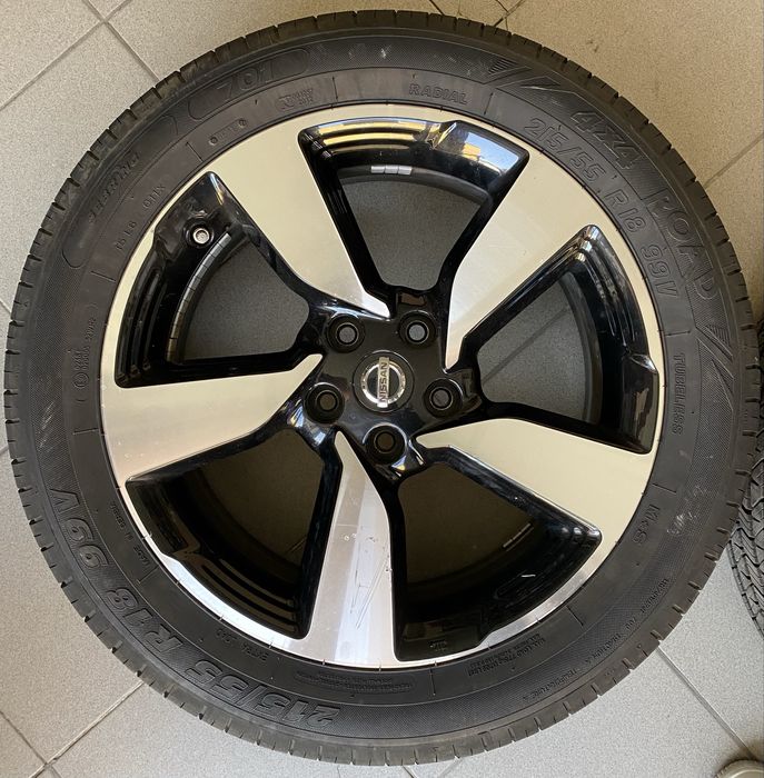 Jante aliaj cu anvelope 18 - set Dimensiune: 215/55R18  18x4J ET40 Nissan Qashqai 2 J11 [2013 - 2020] Crossover 1.6 dCi MT AWD (130 hp)