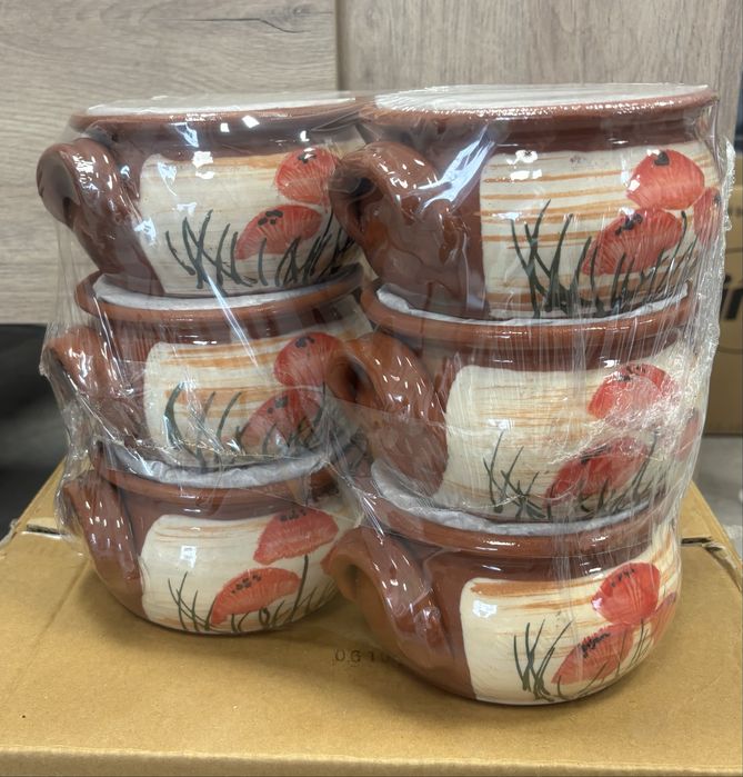 Гювечета с гювеч 4 л глинени  - троянска керамика