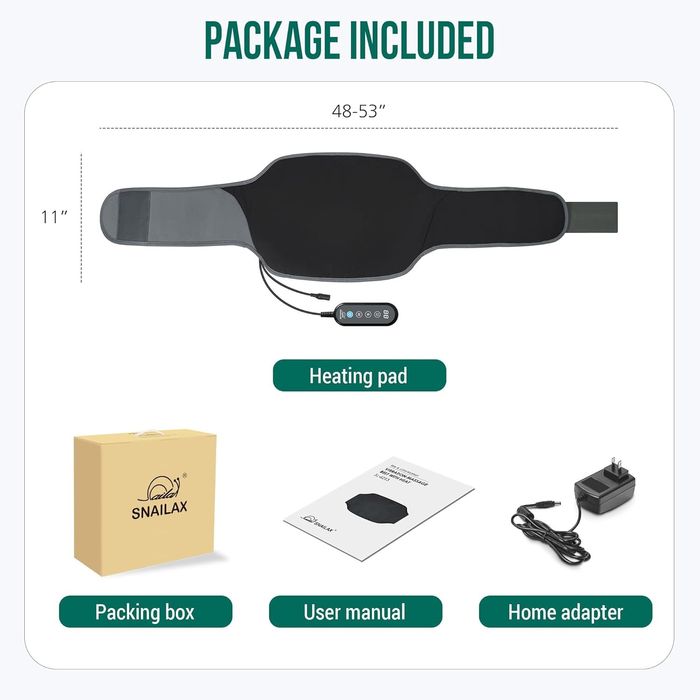 Масажен вибро колан с нагряване. Масажор за болки в гърба и кръста