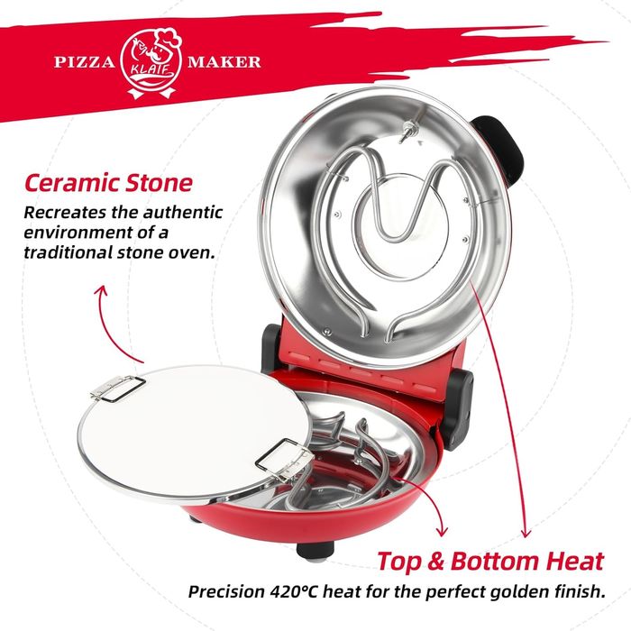 Електрическа пещ за пица 420°С с керамична плоча - чисто нова