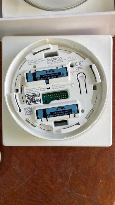 Detector fum inteligent Netatmo, baterie cu durată de viață de 10 ani, alarmă de incendiu fără unitate de control pentru automatizarea casei